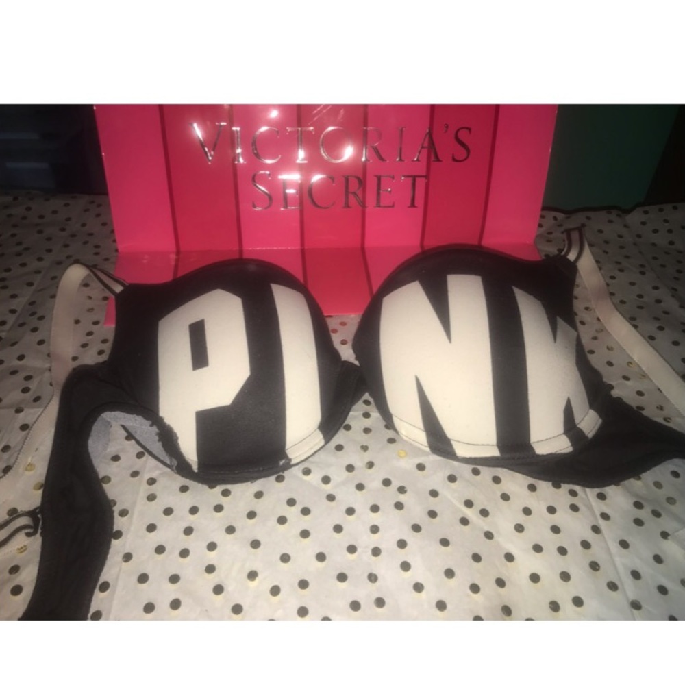 Pink Victoria secret push-up bra